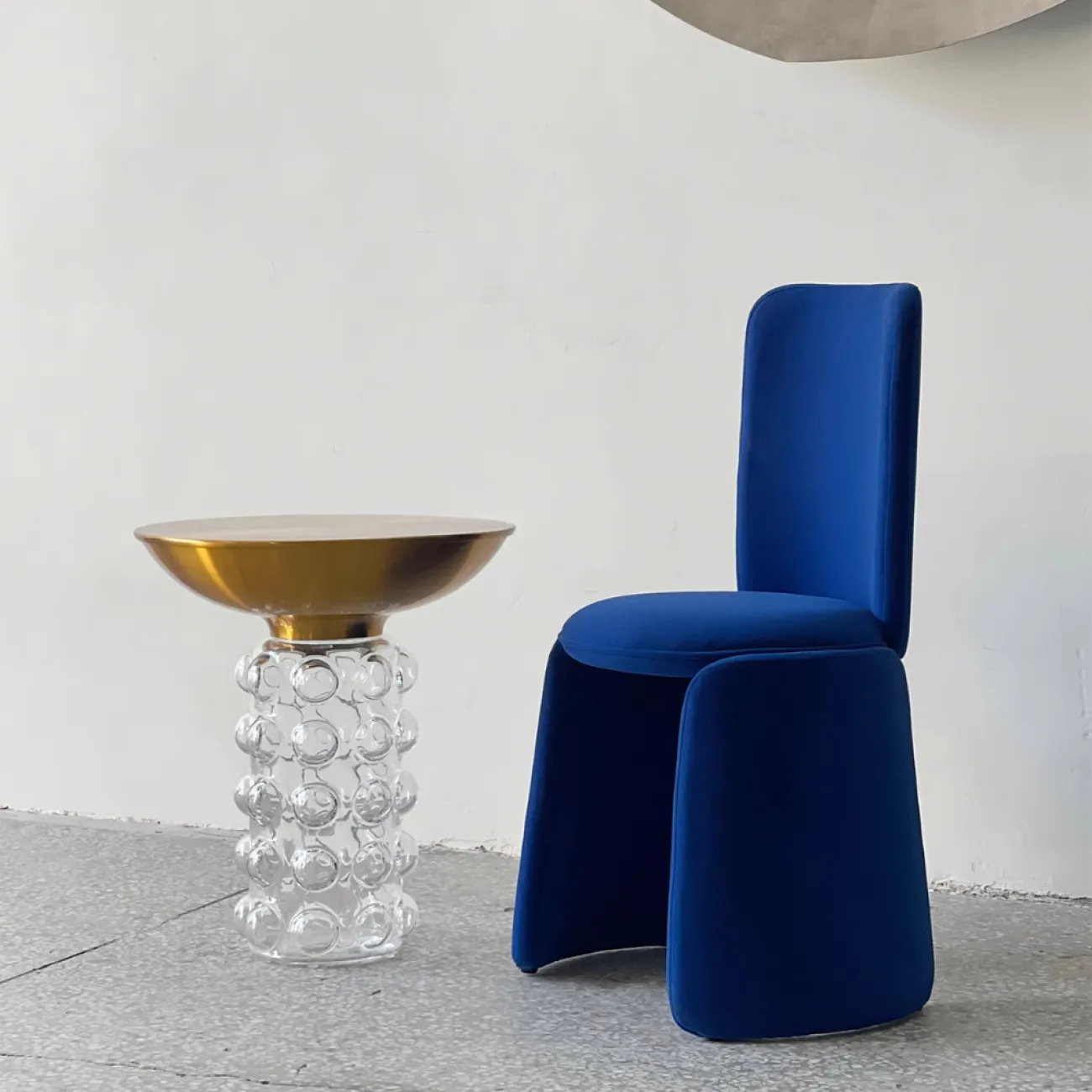 Дизайнерский Прозрачный Стеклянный Приставной Столик с лампочкой Yanshe от LaLume