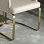 Комфортабельный обеденный стул MIVICA из кожи и латуни ST38249-32