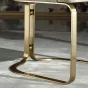 Комфортабельный обеденный стул MIVICA из кожи и латуни ST38249-32