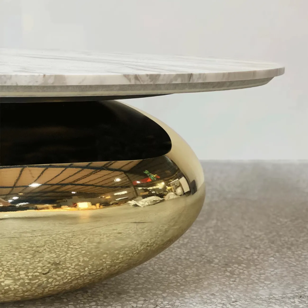 Дизайнерский Золотой Яичный стол Yanshe от LaLume