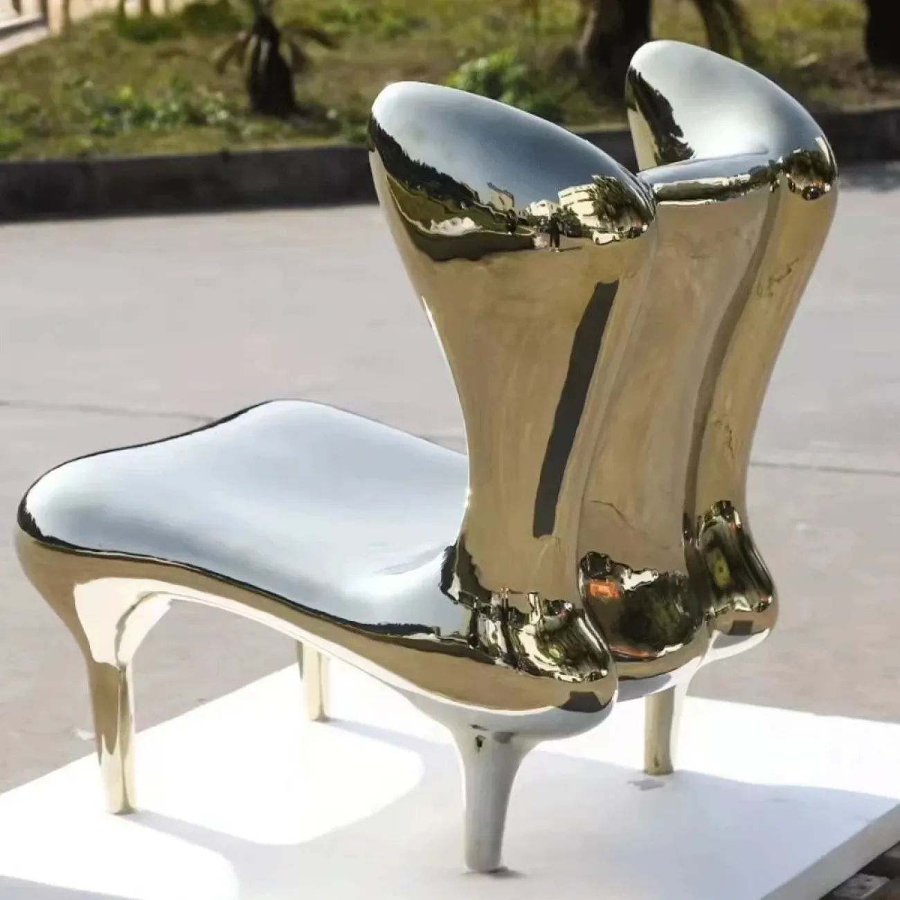 Дизайнерский Стул из Нержавеющей стали Muscle Yanshe от LaLume