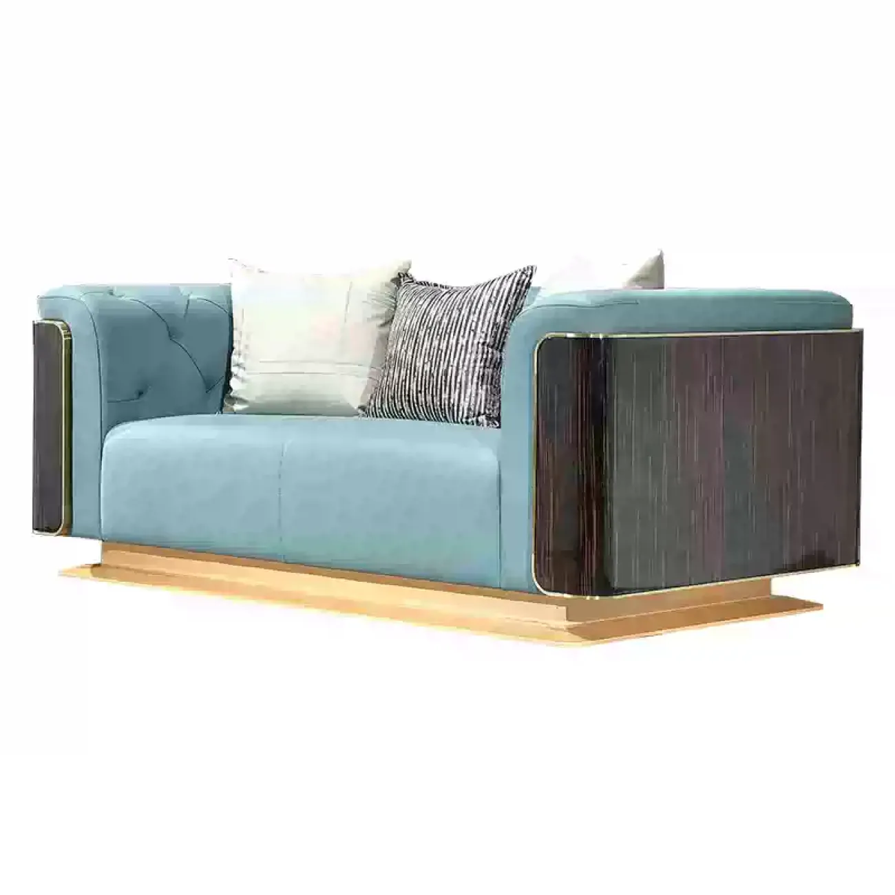 Комфортабельный диван MIVICA из натуральной кожи и красного дерева DV38256-32