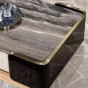 Элегантный журнальный столик MIVICA из мрамора и красного дерева JS38257-32