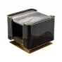 Квадратный журнальный стол MIVICA из мрамора и красного дерева JS38258-32