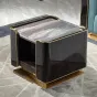 Квадратный журнальный стол MIVICA из мрамора и красного дерева JS38258-32