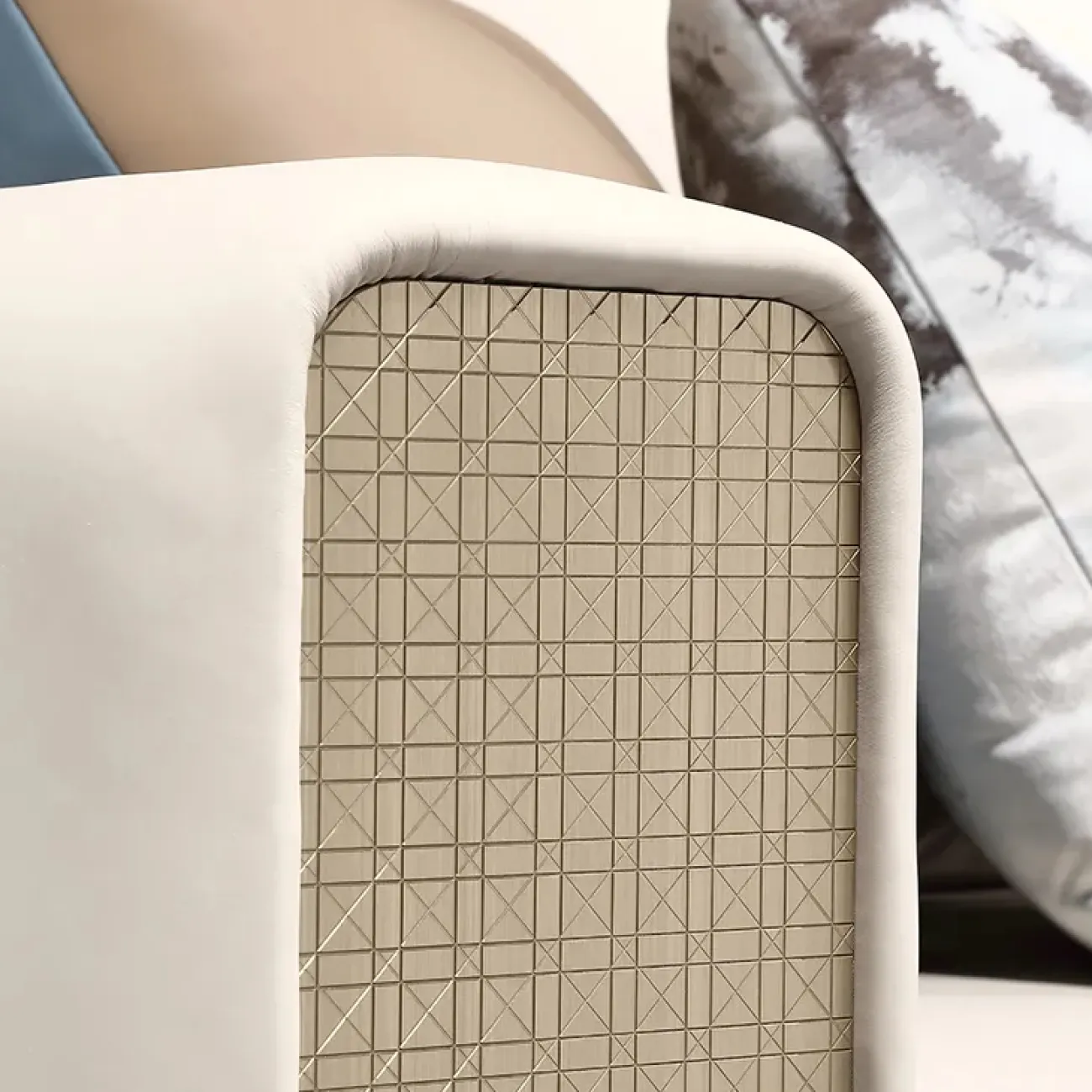 Кожаный угловой диван MIVICA из красного дерева UD38259-32