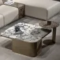 Удобный журнальный столик MIVICA из мрамора, красного дерева JS38260-32