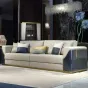 Комфортабельный диван MIVICA из натуральной кожи и красного дерева DV38264-32