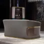 Комфортабельный диван MIVICA из натуральной кожи и красного дерева DV38270-32