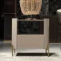 Миниатюрный журнальный столик MIVICA из мрамора и красного дерева JS38274-32