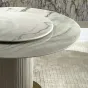 Роскошный круглый обеденный стол MIVICA из мрамора и красного дерева OS38275-32
