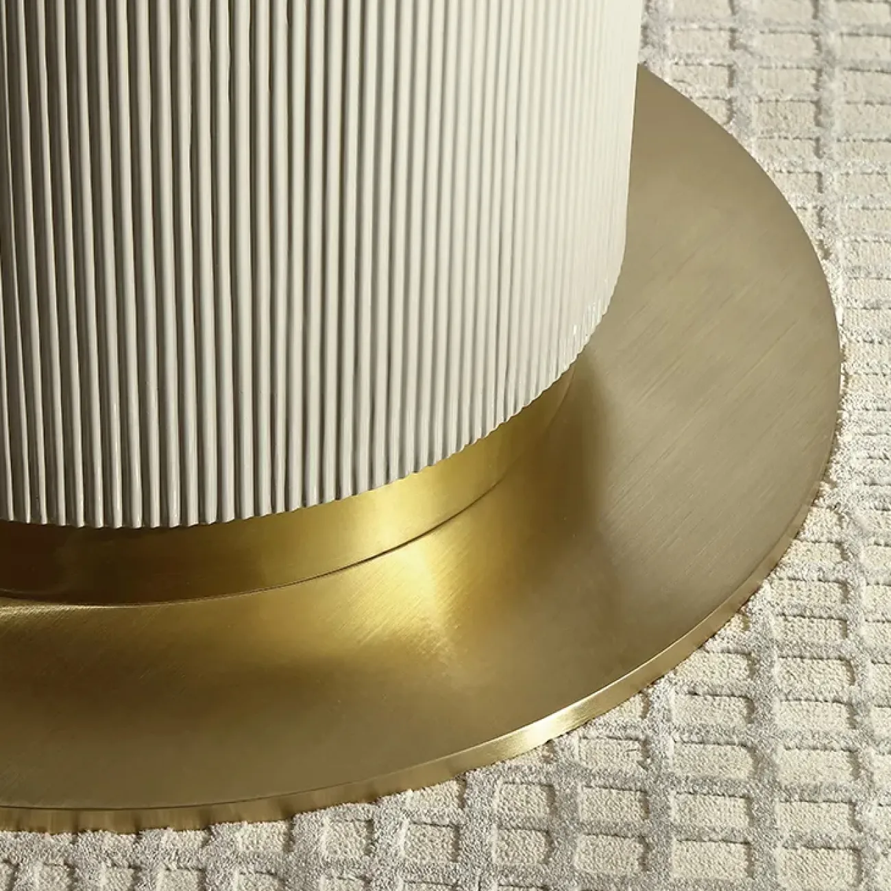 Роскошный круглый обеденный стол MIVICA из мрамора и красного дерева OS38275-32