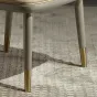 Удобный обеденный стул MIVICA из кожи, латуни и красного дерева ST38276-32