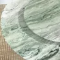 Роскошный круглый обеденный стол MIVICA из натурального мрамора и красного дерева OS38277-32