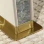Роскошный обеденный стол MIVICA из натурального мрамора и красного дерева OS38281-32
