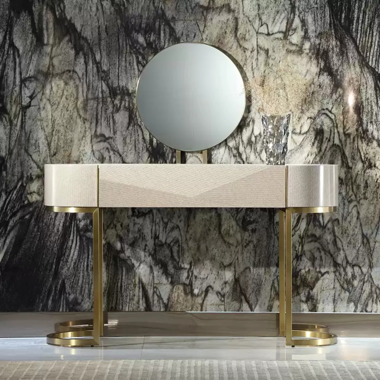 Элегантный туалетный столик с зеркалом MIVICA из красного дерева TS38285-32