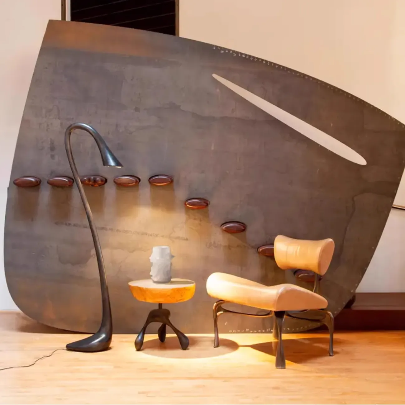 Дизайнерский Латунный Стул для отдыха Yanshe от LaLume Дизайнерский Латунный Стул для отдыха Yanshe от LaLume