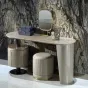 Мягкий табурет MIVICA из кожи и красного дерева TB38296-32