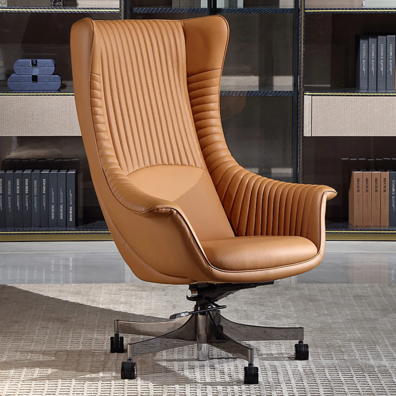 Кожаное офисное кресло MIVICA с эргономичной спинкой OS38300-32 Кожаное офисное кресло MIVICA с эргономичной спинкой OS38300-32