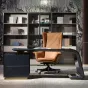  Кожаное офисное кресло MIVICA с эргономичной спинкой OS38300-32