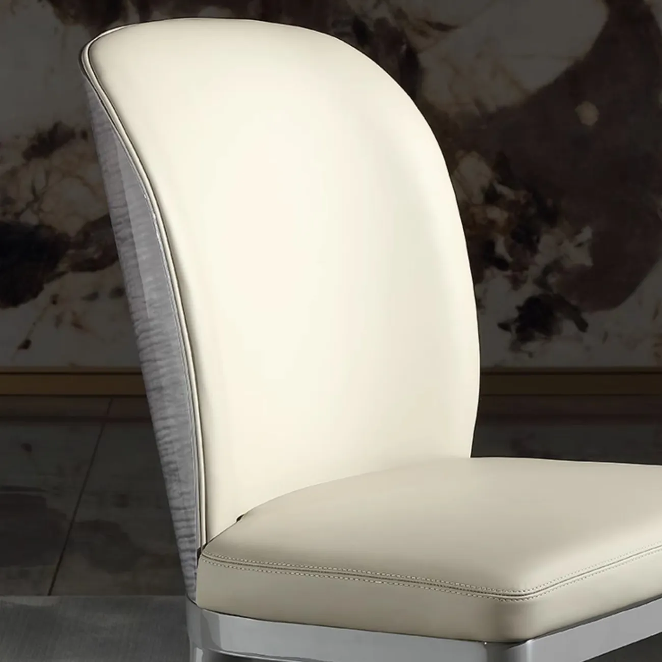 Классические обеденные стулья, 2 шт MIVICA из кожи и красного дерева ST38302-32