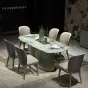 Классические обеденные стулья, 2 шт MIVICA из кожи и красного дерева ST38302-32