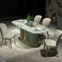 Классические обеденные стулья, 2 шт MIVICA из кожи и красного дерева ST38302-32