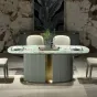 Классические обеденные стулья, 2 шт MIVICA из кожи и красного дерева ST38302-32