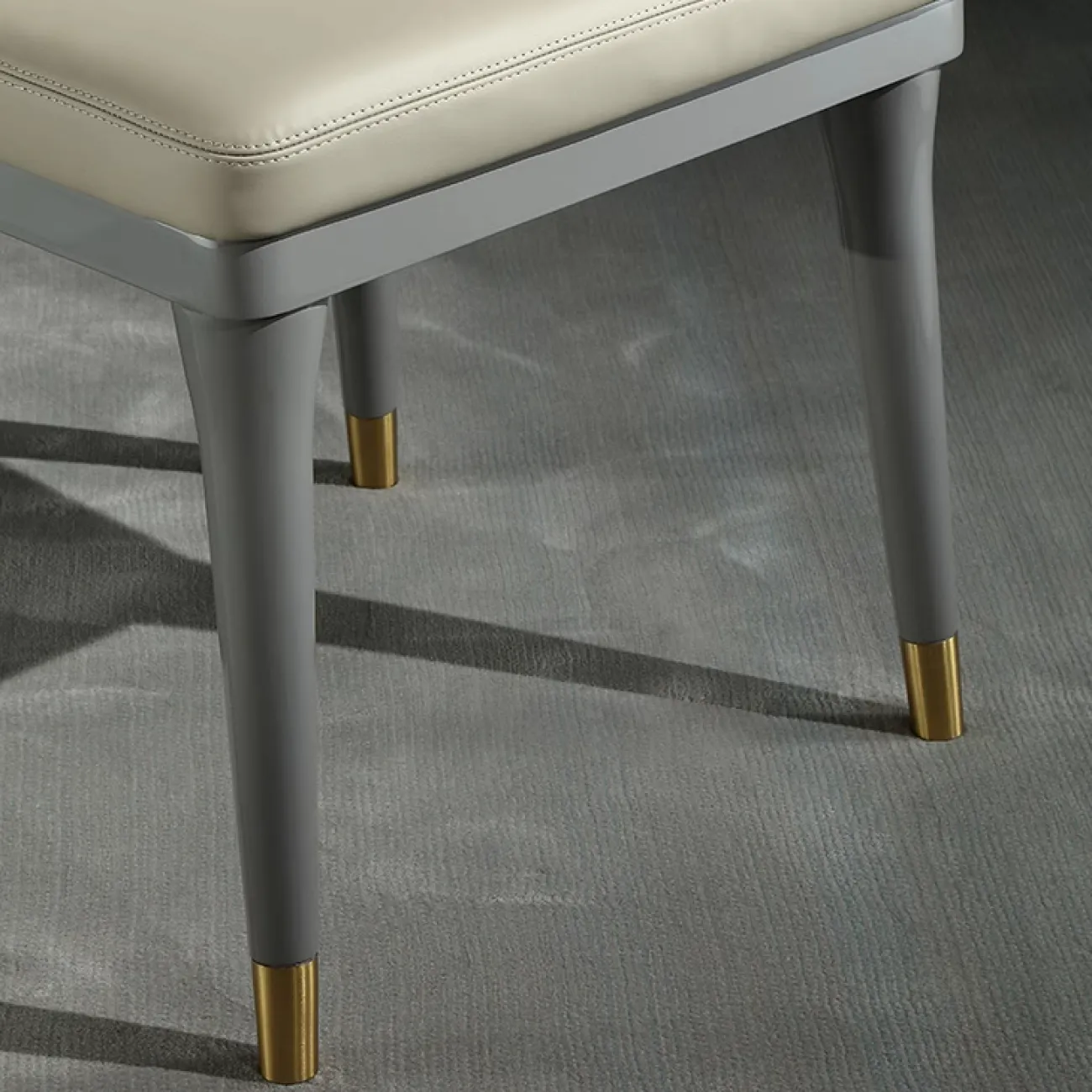 Классические обеденные стулья, 2 шт MIVICA из кожи и красного дерева ST38302-32