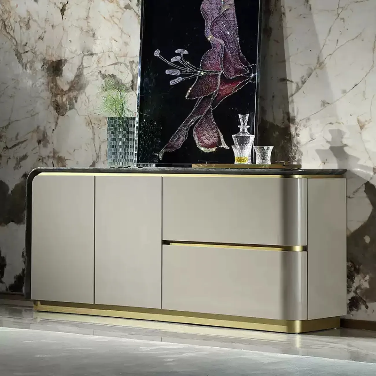 Элегантный буфет MIVICA из красного дерева KD38303-32