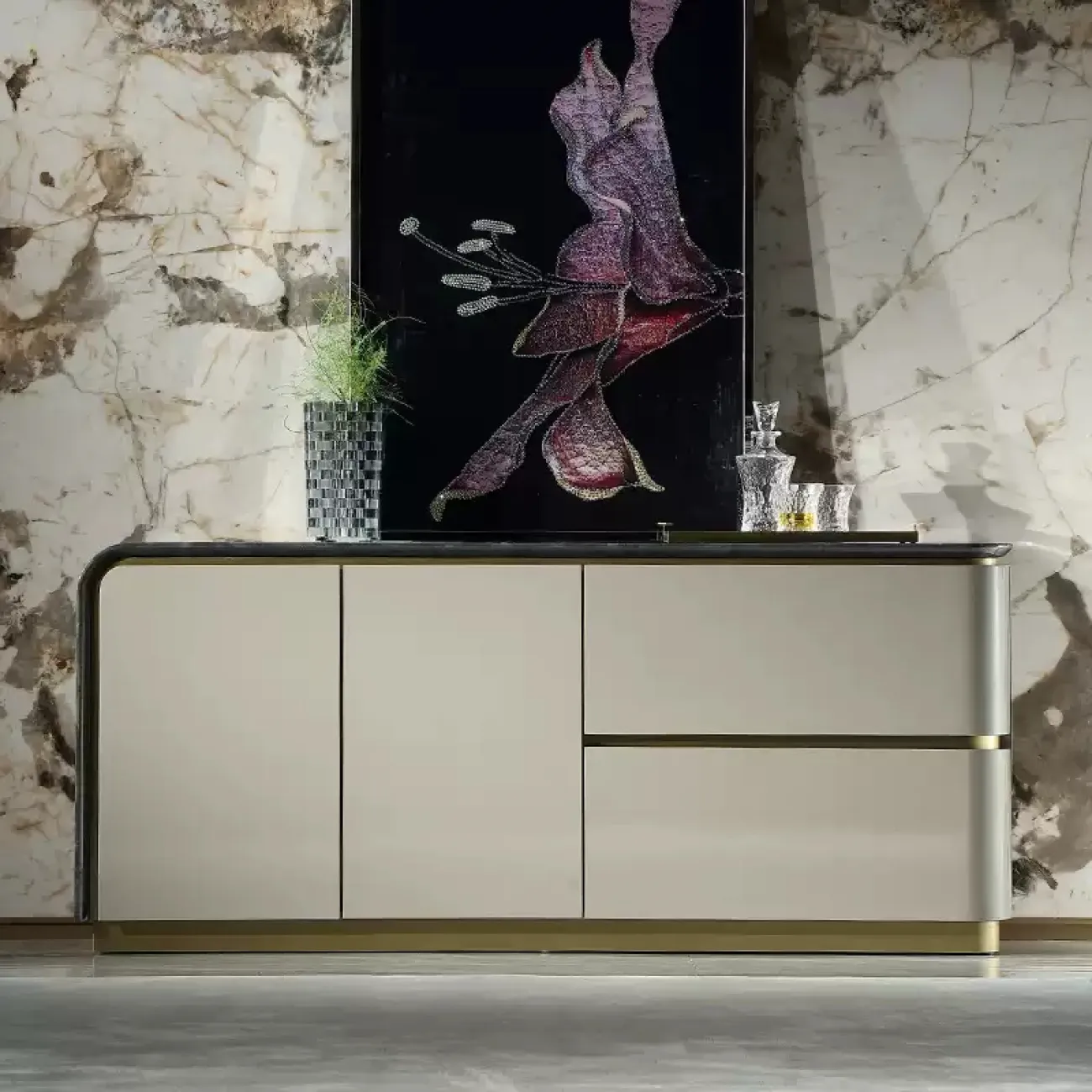 Элегантный буфет MIVICA из красного дерева KD38303-32