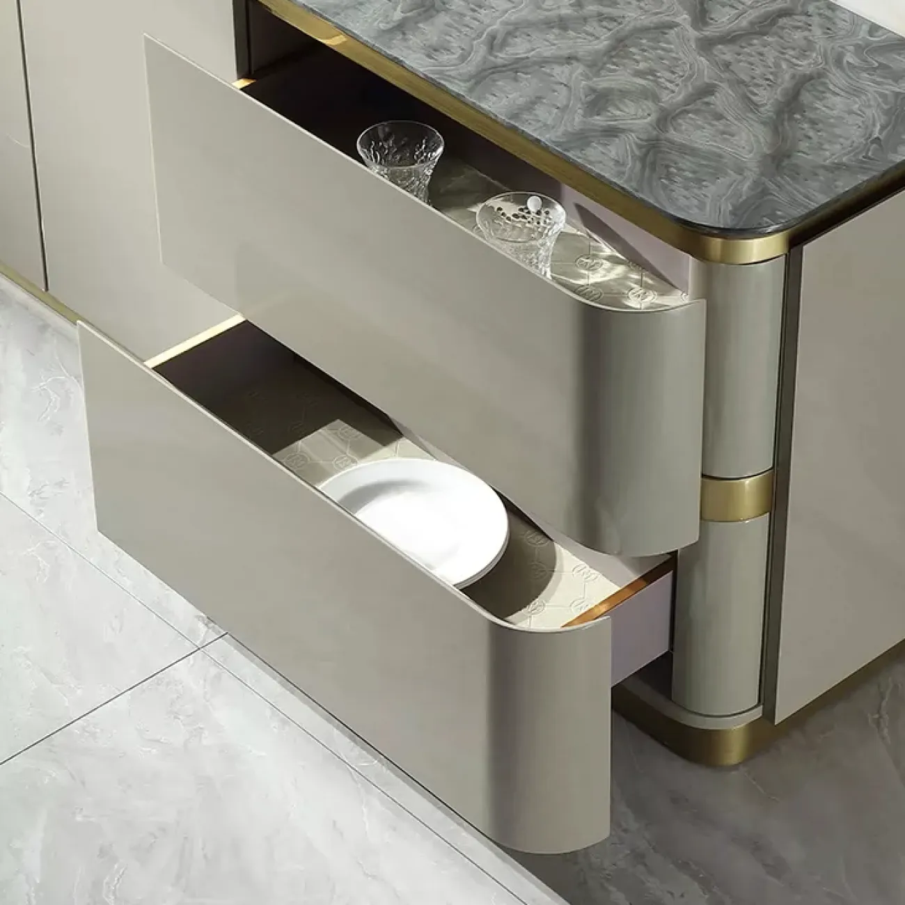 Элегантный буфет MIVICA из красного дерева KD38303-32 Элегантный буфет MIVICA из красного дерева KD38303-32