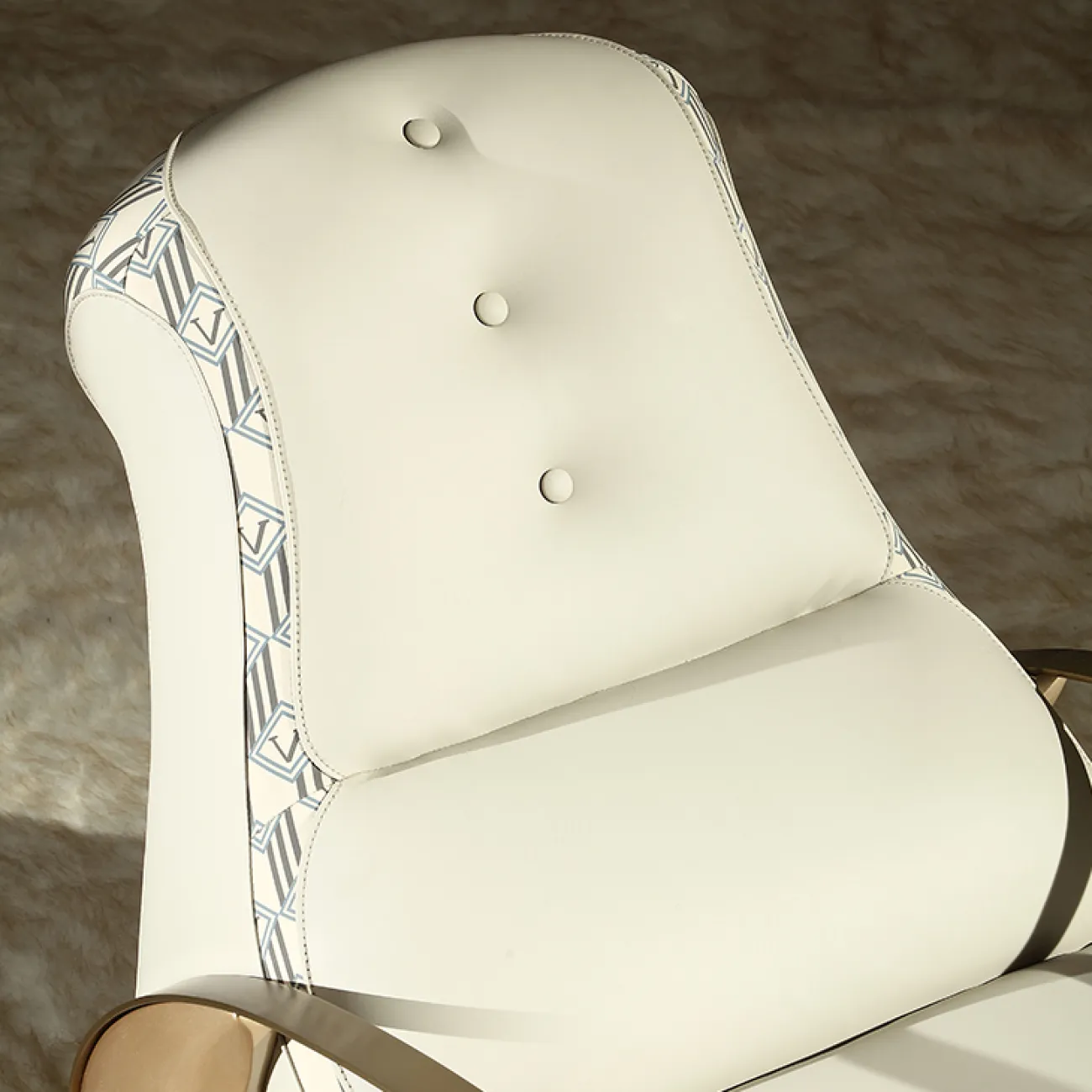 Современное кресло-качалка MIVICA из натуральной кожи, берёзы KR38307-32