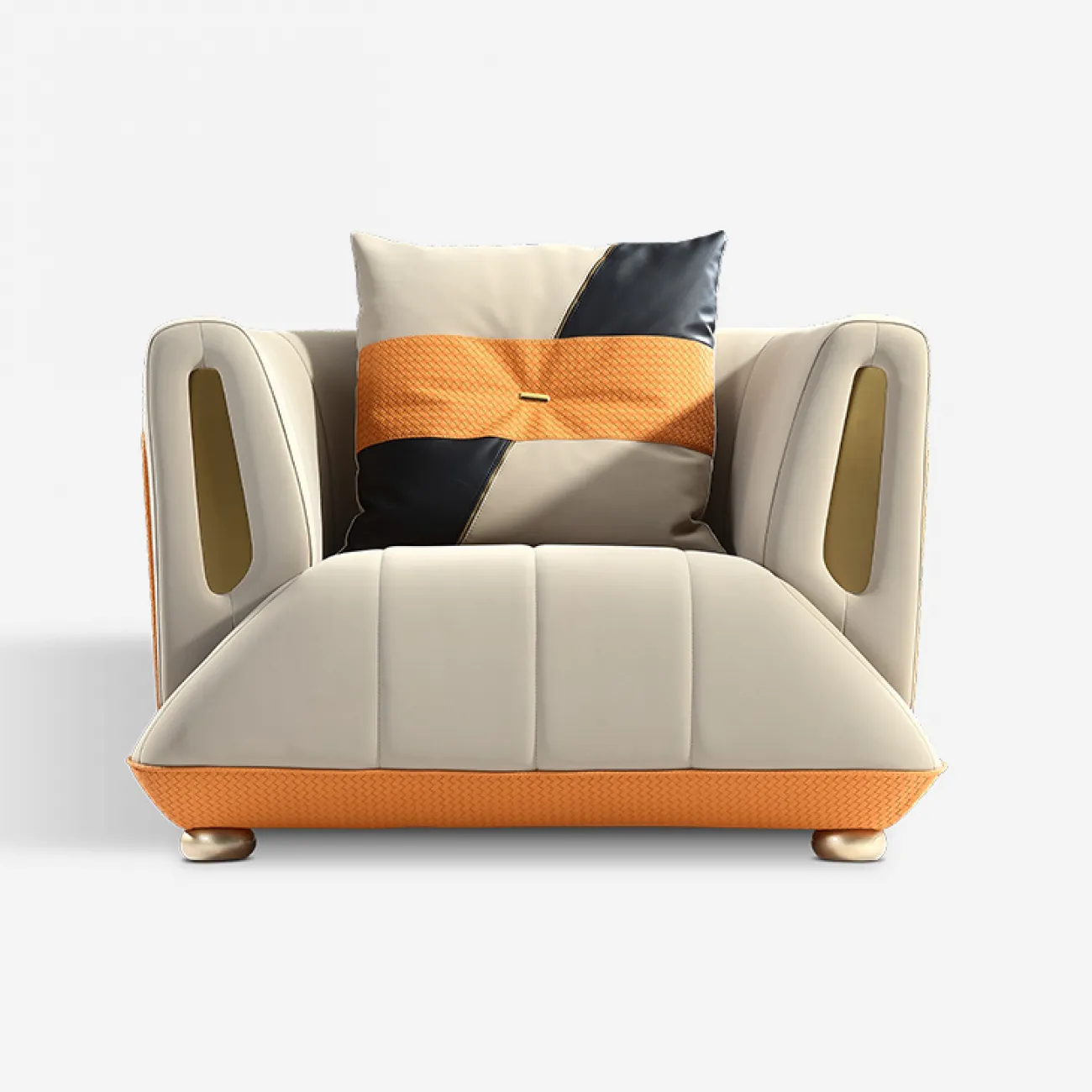 Стильное кожаное кресло MIVICA эргономичной формы KR38309-32