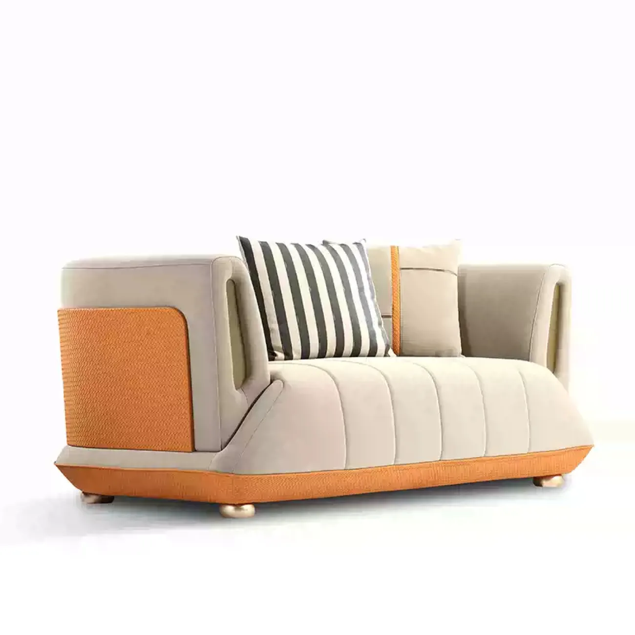 Современный кожаный диван MIVICA из дерева берёзы и сосны DV38310-32