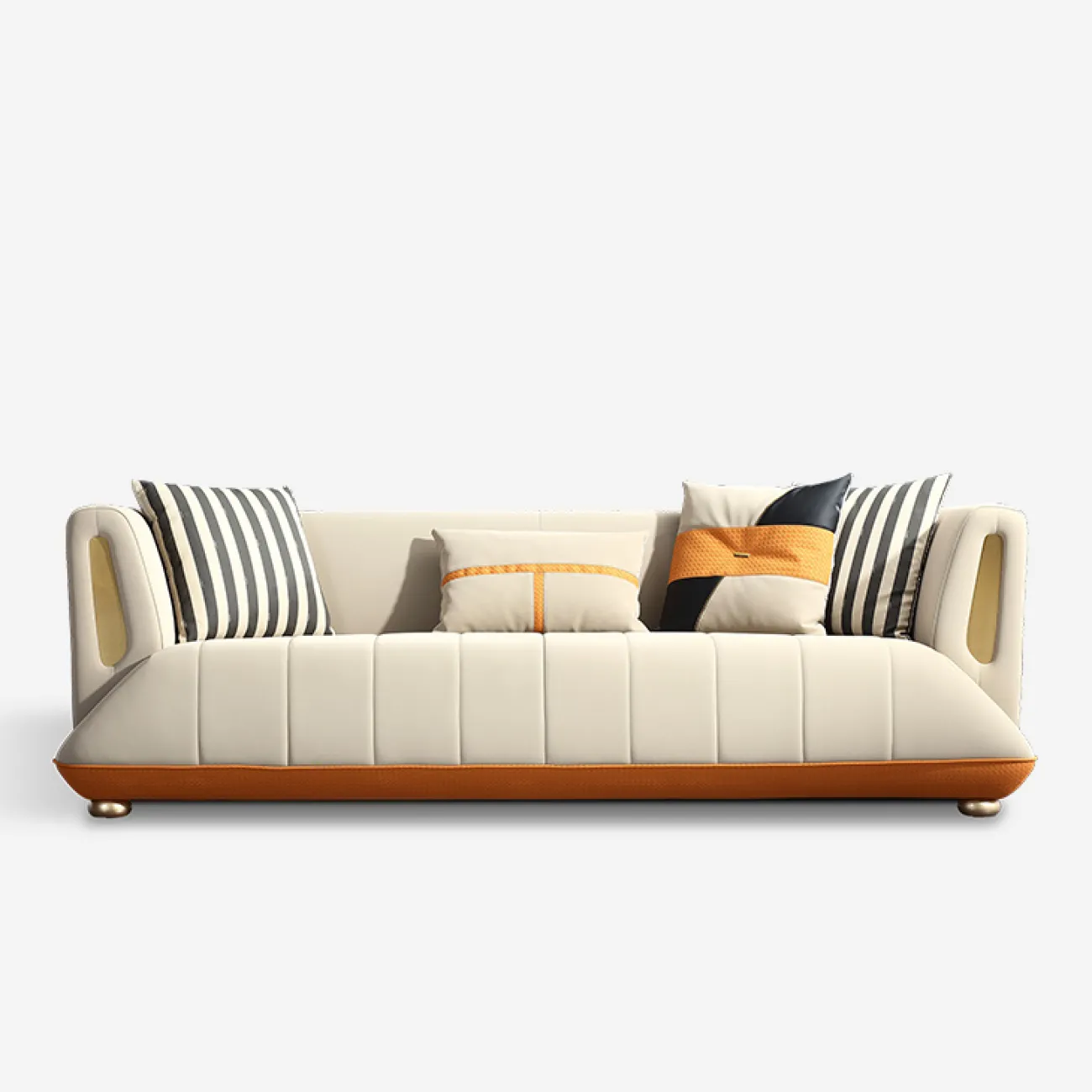 Современный кожаный диван MIVICA из дерева берёзы и сосны DV38310-32