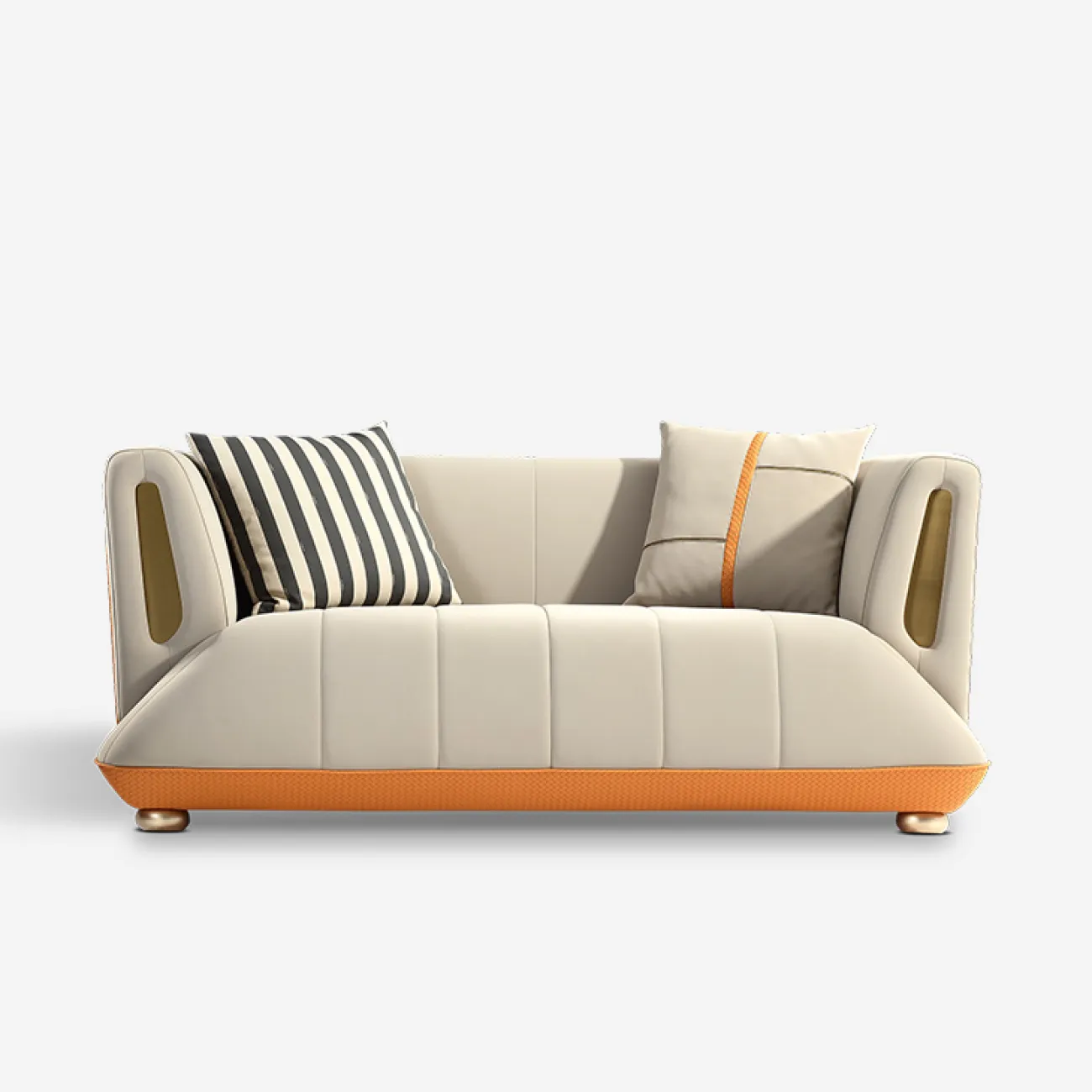 Современный кожаный диван MIVICA из дерева берёзы и сосны DV38310-32