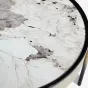 Компактный круглый журнальный стол MIVICA с каменной столешницей JS38311-32