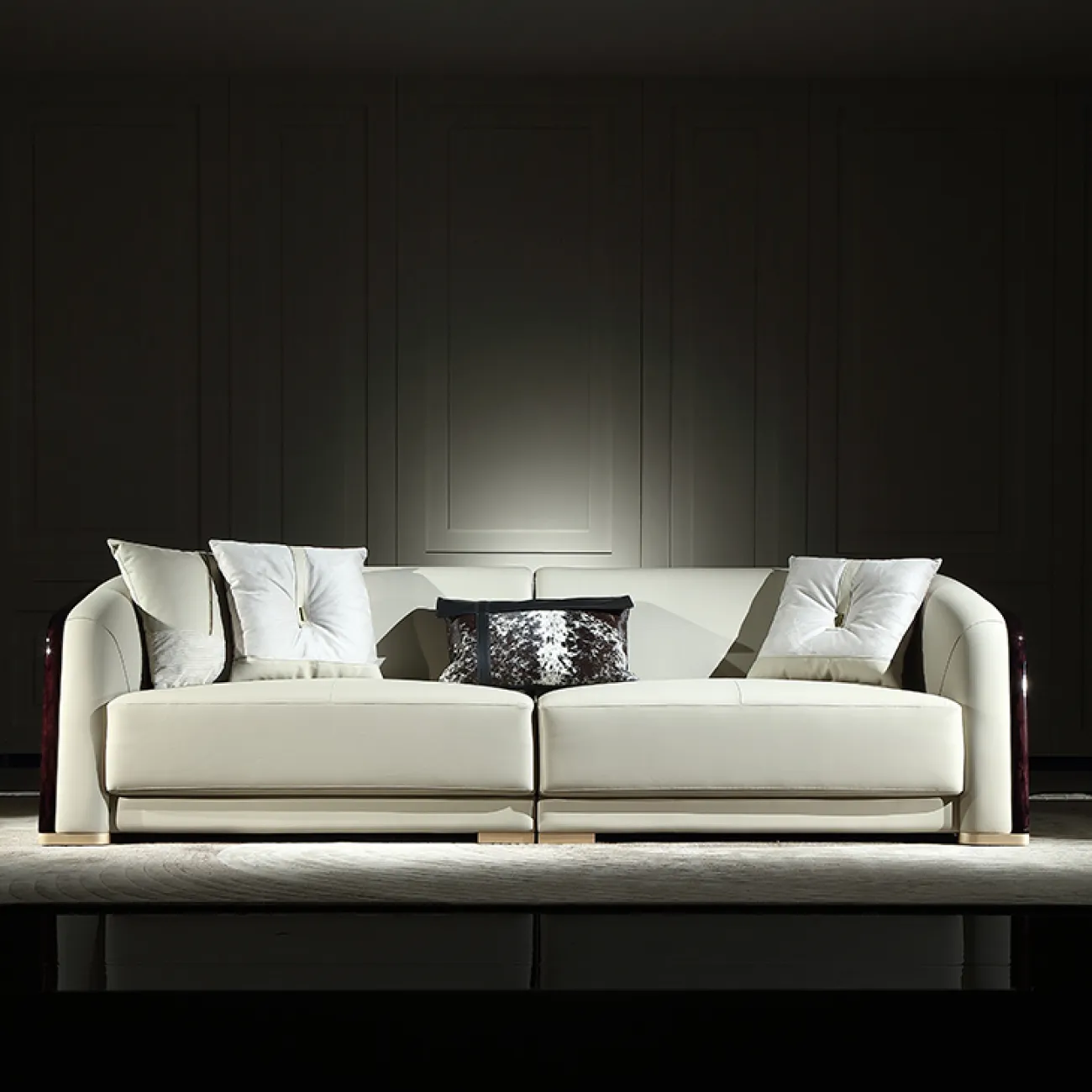 Элегантный кожаный диван MIVICA из дерева берёзы и сосны DV38318-32 Элегантный кожаный диван MIVICA из дерева берёзы и сосны DV38318-32