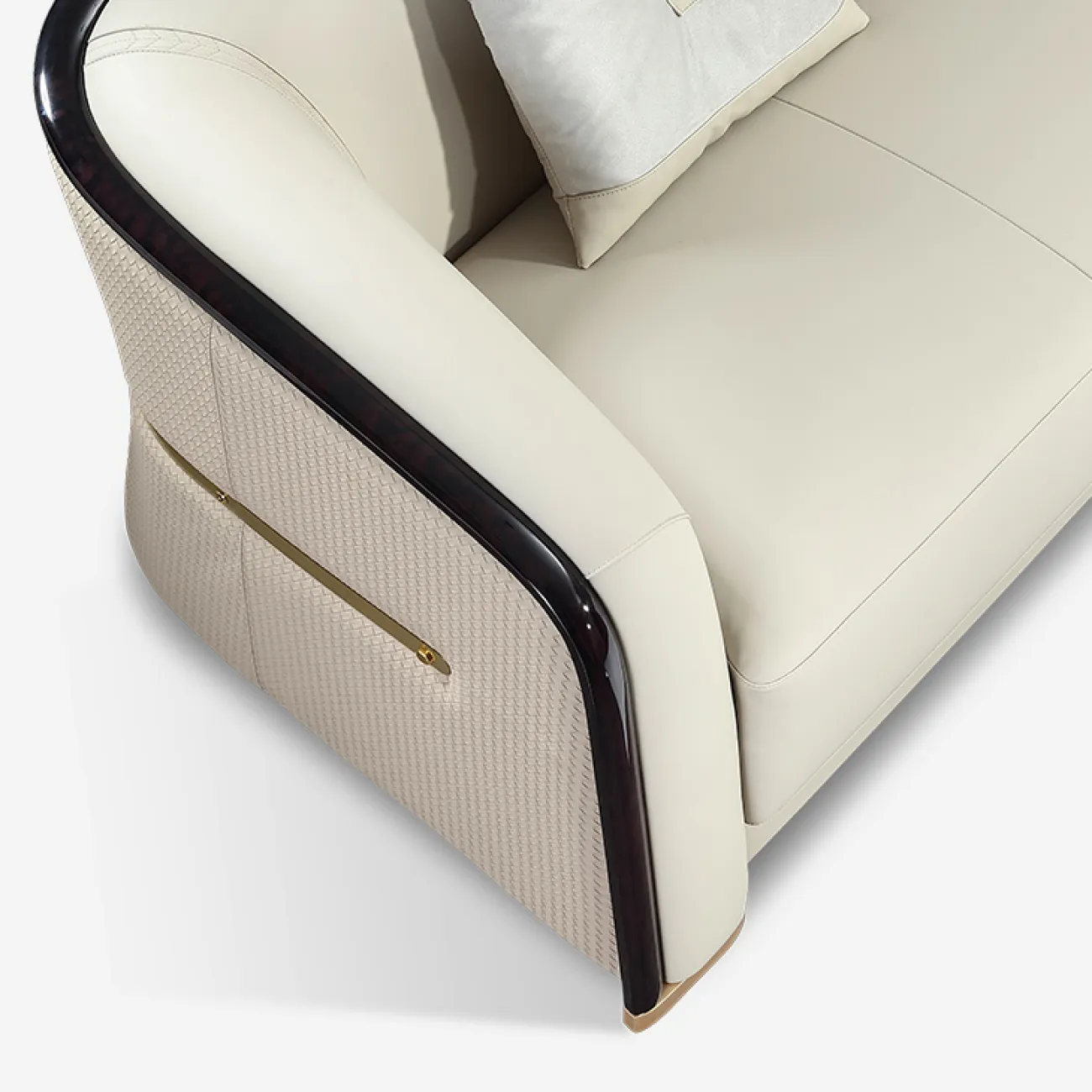 Элегантный кожаный диван MIVICA из дерева берёзы и сосны DV38318-32 Элегантный кожаный диван MIVICA из дерева берёзы и сосны DV38318-32