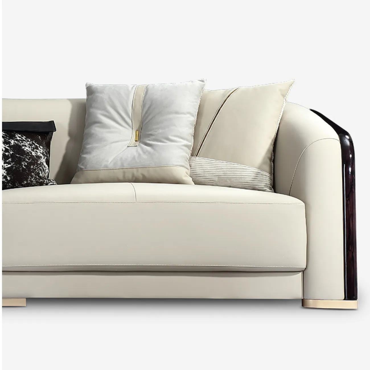 Элегантный кожаный диван MIVICA из дерева берёзы и сосны DV38318-32 Элегантный кожаный диван MIVICA из дерева берёзы и сосны DV38318-32