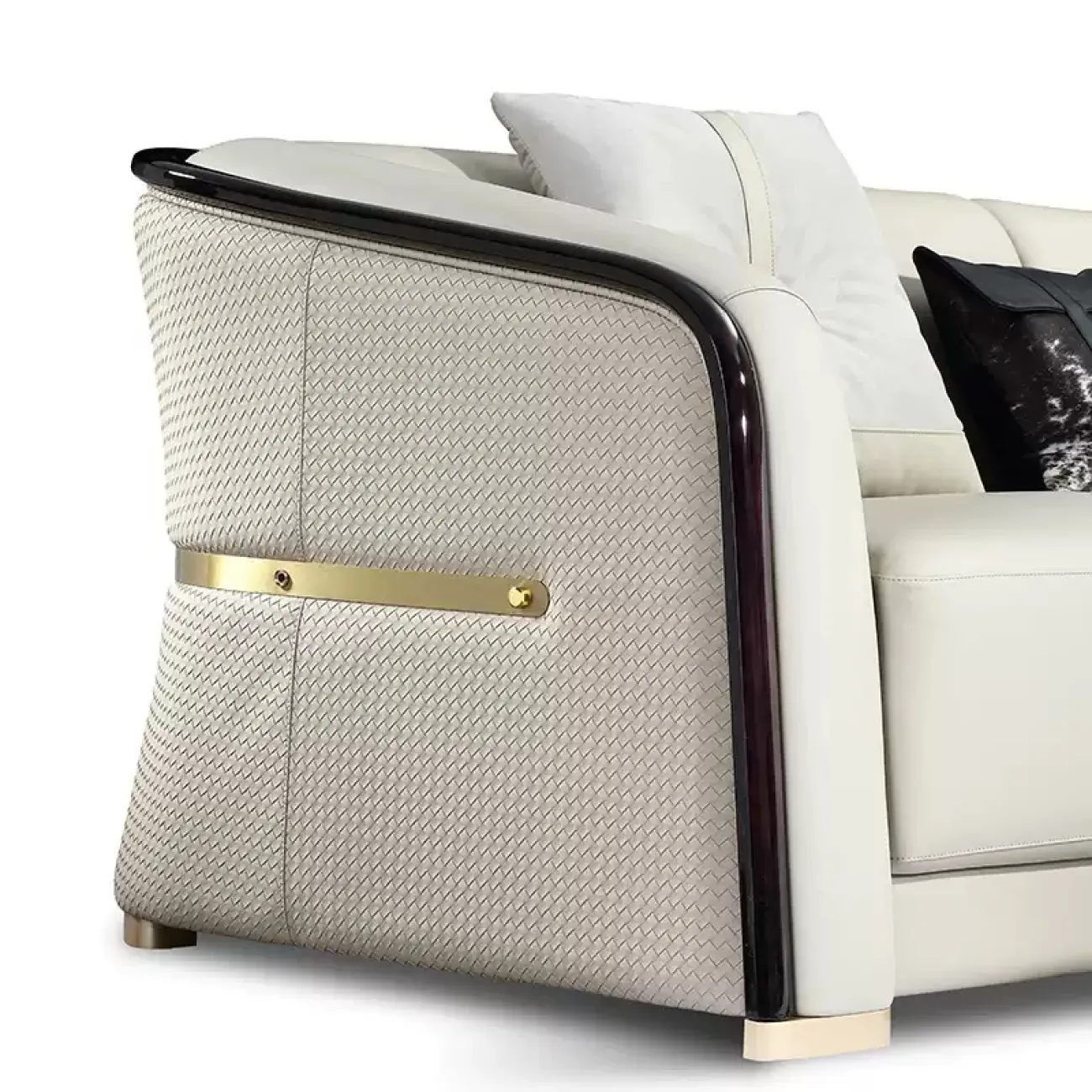 Элегантный кожаный диван MIVICA из дерева берёзы и сосны DV38318-32 Элегантный кожаный диван MIVICA из дерева берёзы и сосны DV38318-32