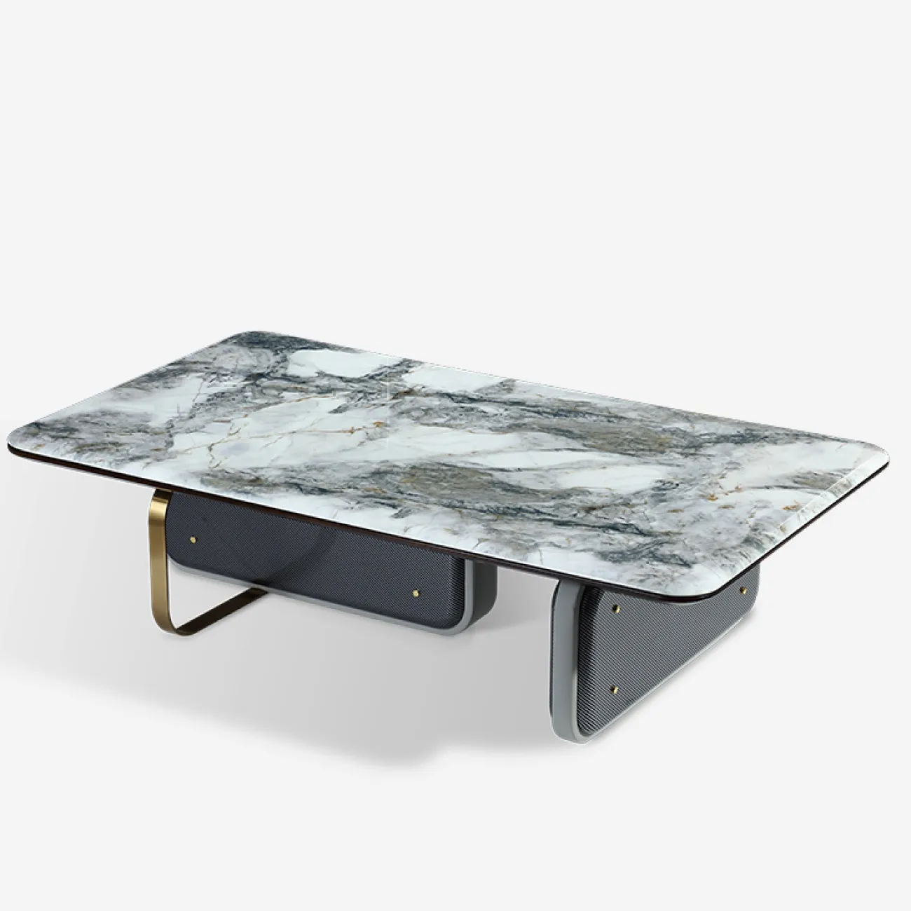 Стильный журнальный столик MIVICA с мраморной столешницей JS38319-32