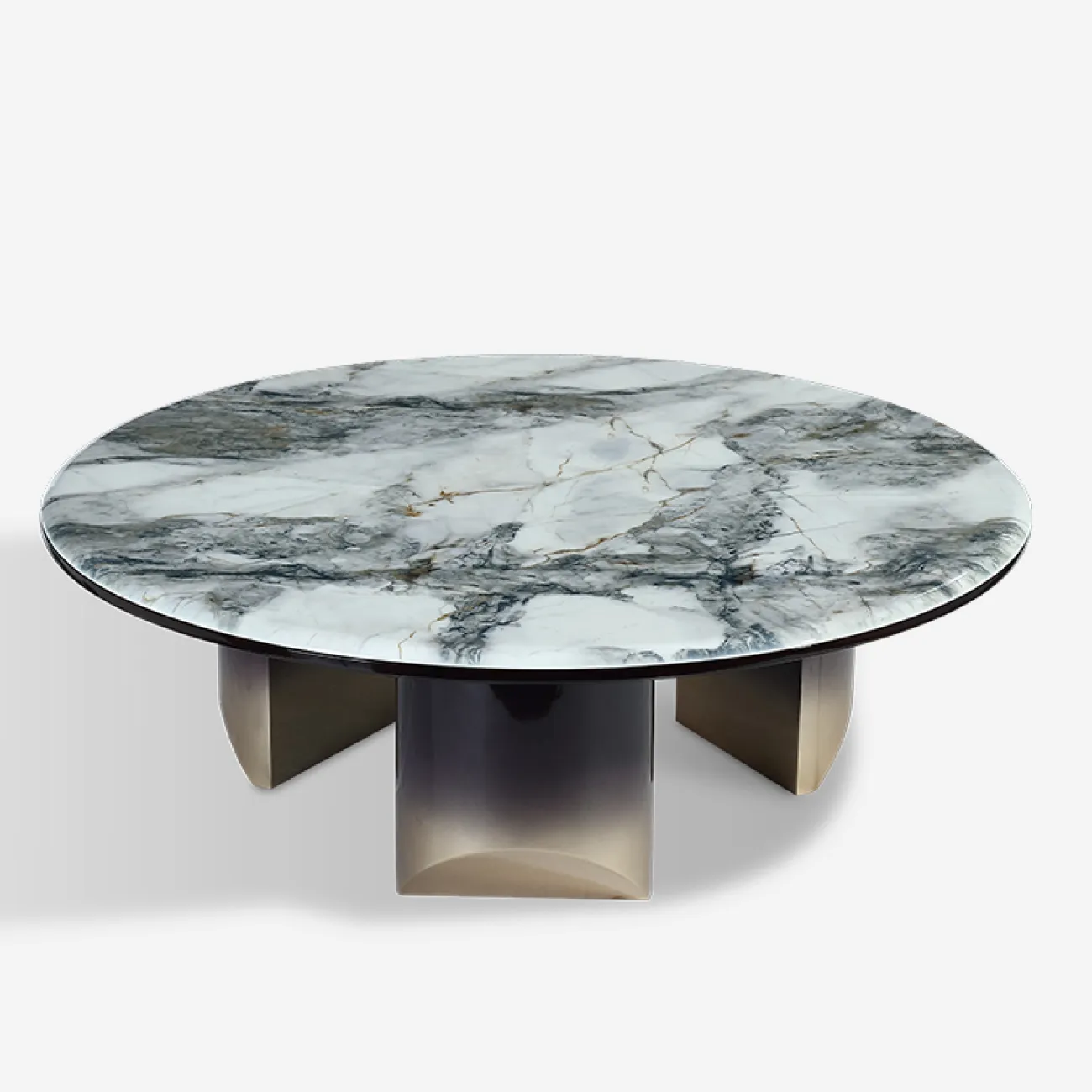 Низкий журнальный столик MIVICA из мрамора, дерева JS38330-32