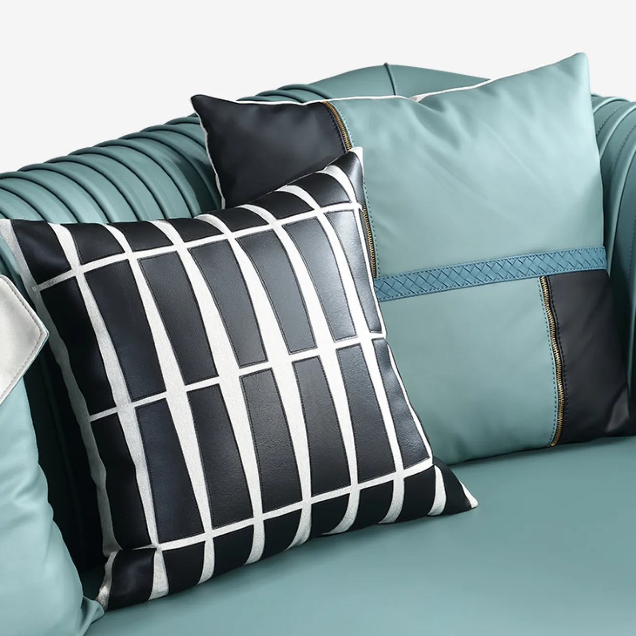 Комфортабельный кожаный диван MIVICA эргономичной формы DV38334-32 Комфортабельный кожаный диван MIVICA эргономичной формы DV38334-32