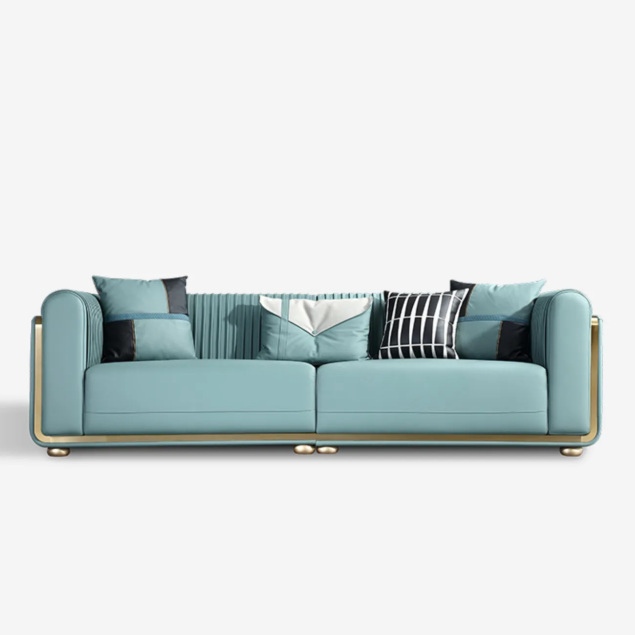 Комфортабельный кожаный диван MIVICA эргономичной формы DV38334-32 Комфортабельный кожаный диван MIVICA эргономичной формы DV38334-32