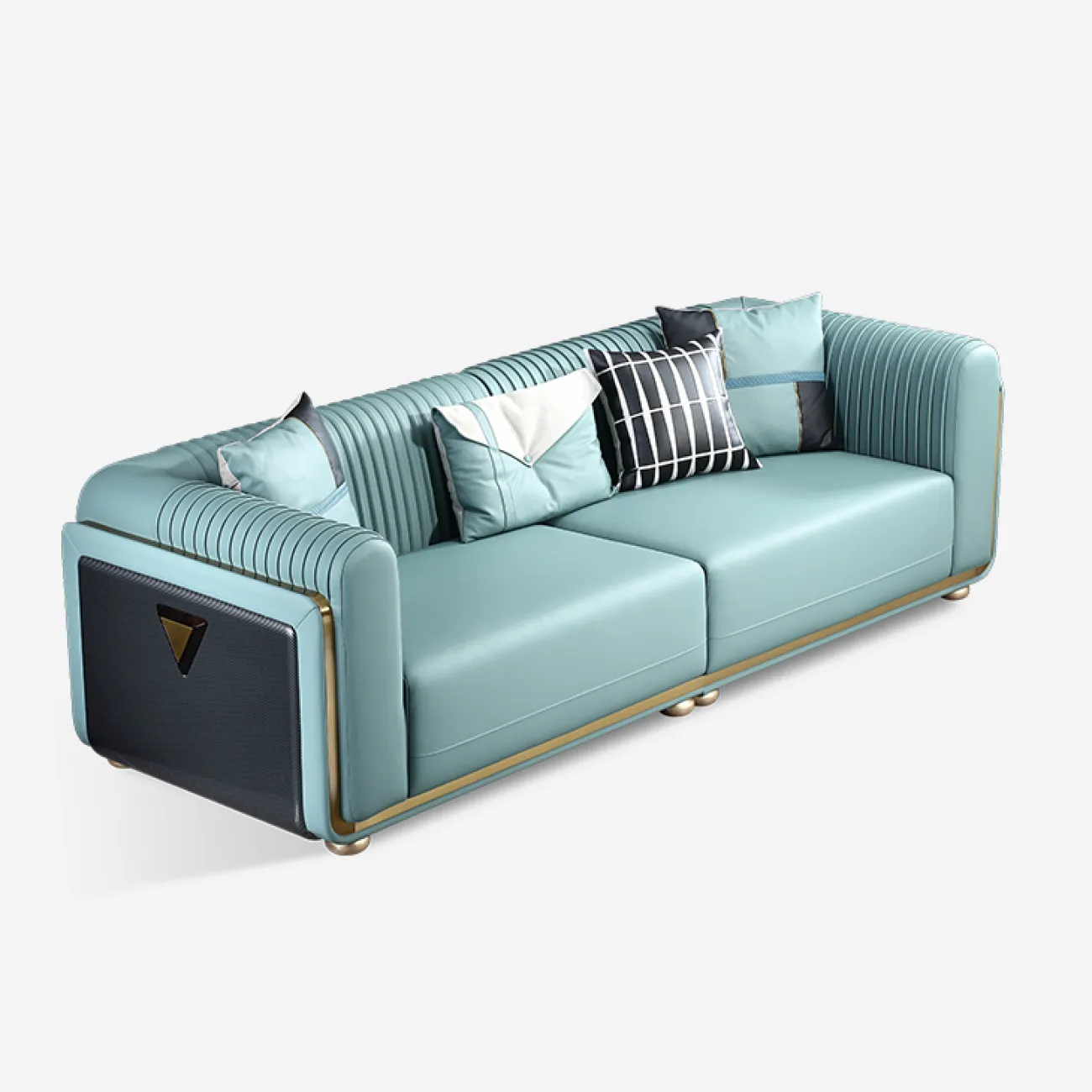 Комфортабельный кожаный диван MIVICA эргономичной формы DV38334-32 Комфортабельный кожаный диван MIVICA эргономичной формы DV38334-32