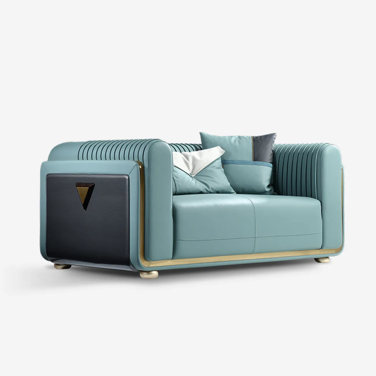 Комфортабельный кожаный диван MIVICA эргономичной формы DV38334-32 Комфортабельный кожаный диван MIVICA эргономичной формы DV38334-32