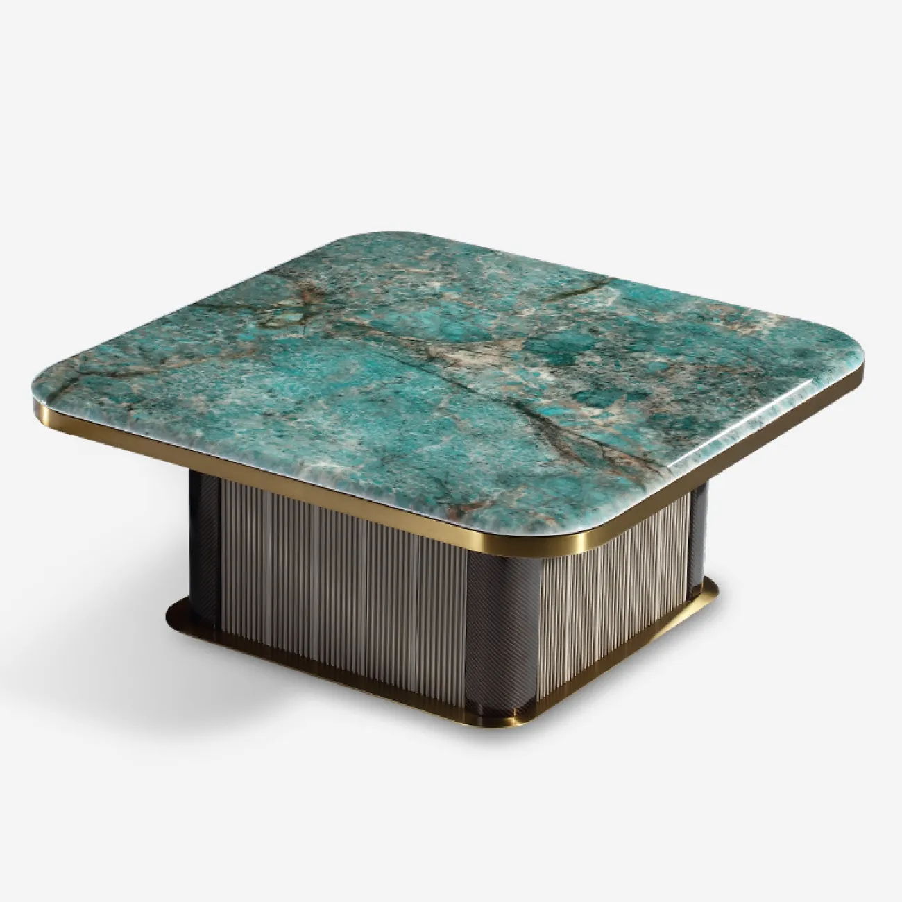 Элегантный журнальный столик MIVICA из мрамора и дерева JS38335-32