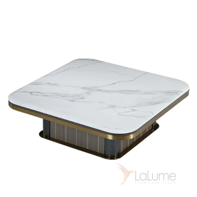 Элегантный журнальный столик MIVICA из мрамора и дерева JS38336-32